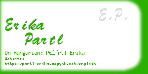 erika partl business card